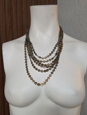 Layered Gold-Tone Disc Necklace - Women Jewelry